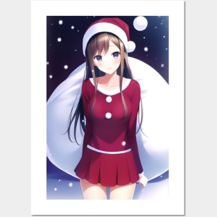 Santa Girl Posters and Art